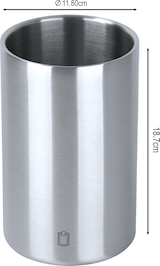 thumbnail of METRO Professional Wijnkoeler, roestvrij staal, Ø 11,8 cm, hoogte: 18,7 cm, dubbelwandig, vaatwasmachinebestendig, zilver