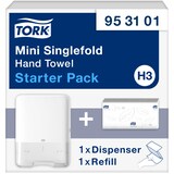 thumbnail of Tork Starter Pack mit Mini Spender für Zickzack-Handtücher Weiß H3, sparsam, Spender und 1 × Nachfüllpackung, 953101