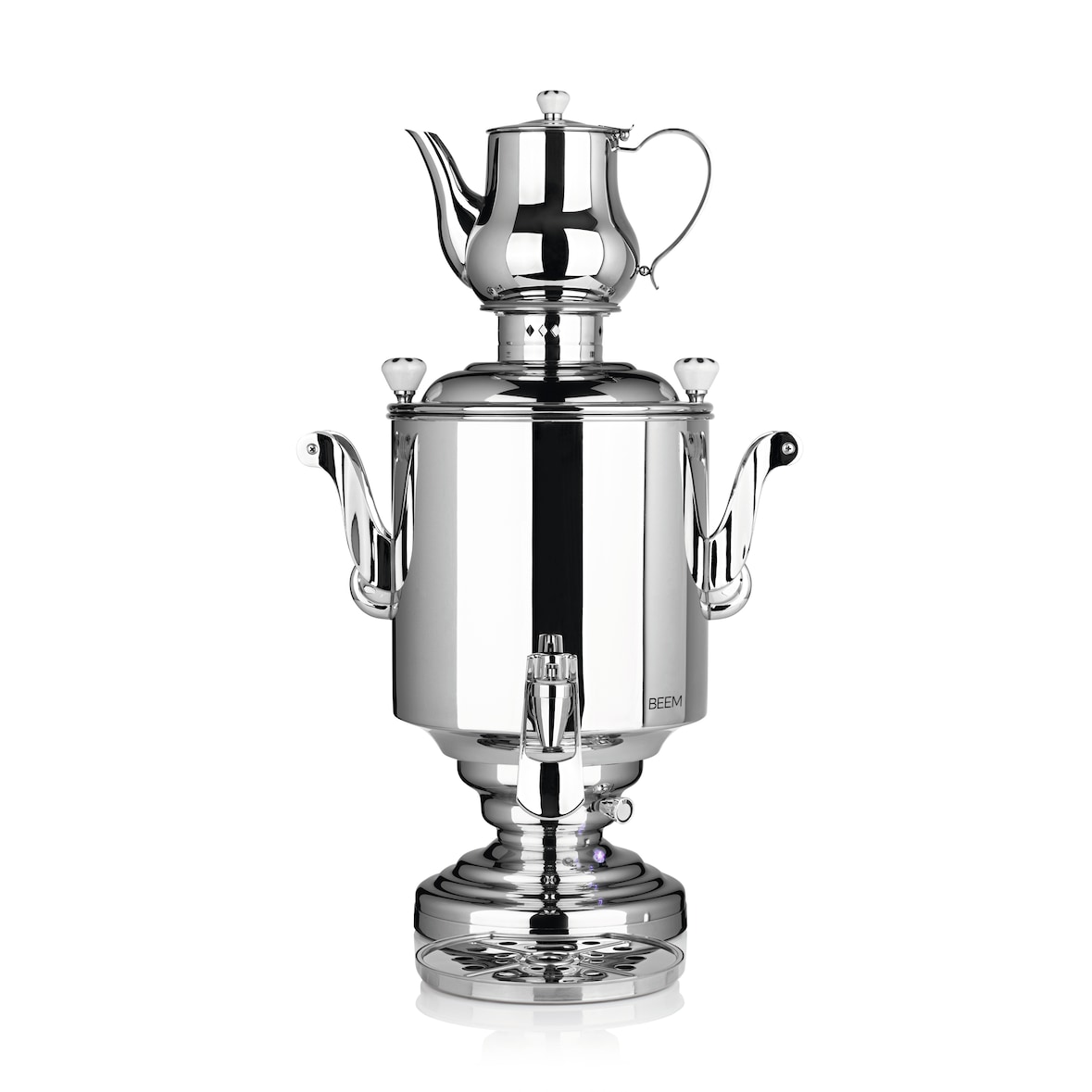 Hervidor de té Samovar Katharina+ 15l 3000W acero inoxidable con dispensador y bandeja recogegotas