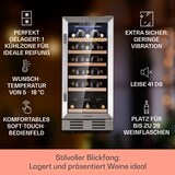 thumbnail of Klarstein Vinovilla 29 Built-In Weinkühlschrank 81 l / 29 Fl. Glastür Edelstahl Edelstahl