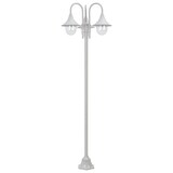 thumbnail of Helloshop26 - Lampadaire de jardin E27 220 cm aluminium 3 lanternes blanc 02_0042540