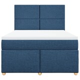 thumbnail of vidaXL Boxspringbett mit Matratze Blau 140x200 cm Stoff