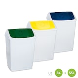 thumbnail of DENOX Kiepafvalbak 55 liter (3 stuks: geel, groen en blauw)