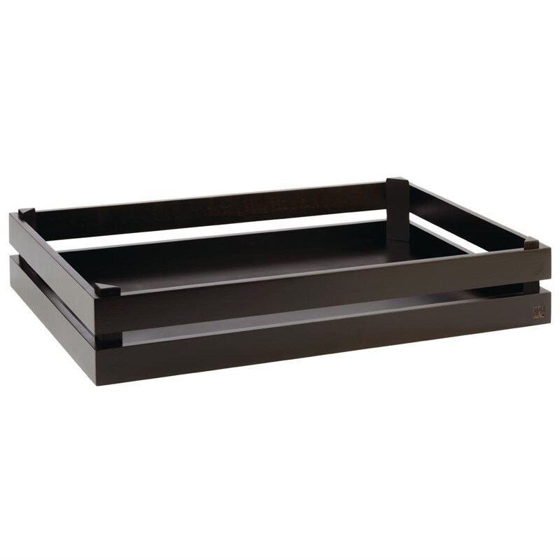 APS Caisse de Présentation pour Buffet Noire GN 1/1 Bois