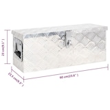 thumbnail of DELUKE® Aluminiumbox mit Deckel - Abschließbar Alubox Deichselbox Alu Anhängerbox Werkzeugkiste Metall Transportbox Metallkiste, 60x23,5x23cm Silber