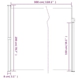 thumbnail of vidaXL Ausziehbare Seitenmarkise Anthrazit 200x300 cm