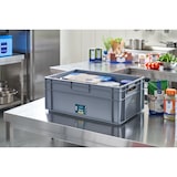 thumbnail of METRO Professional Eurobox, PP, 60 x 40 x 24 cm, 47 L, 25 kg, stapelbar, mit Handgriff, grau