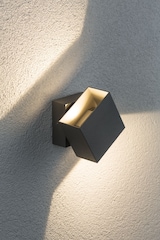 thumbnail of Paulmann LED Wandleuchte Cybo  IP65 eckig 100x100mm 2700K 2x3,5W 2x200lm 230V 85° Grau Aluminium 18002