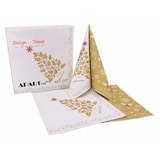 thumbnail of Airlaid Serviette Weihnachten Ilex in Gold , 40 x 40 cm, 50 Stück - APARTina