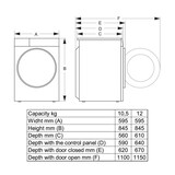 thumbnail of HISENSE Lave-linge Frontal 10.5kg 1400 Tours/min Blanc WF3S1045BW3