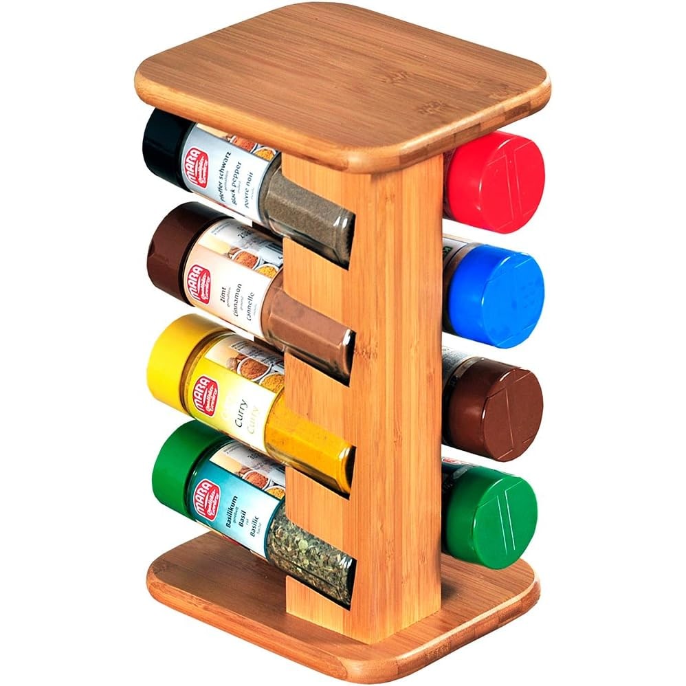 KESPER Küchenregal, Farbe: braun / schwarz; Material: Bambus. Produktabmessungen. L: 55cm; B: 20cm; H: 38cm