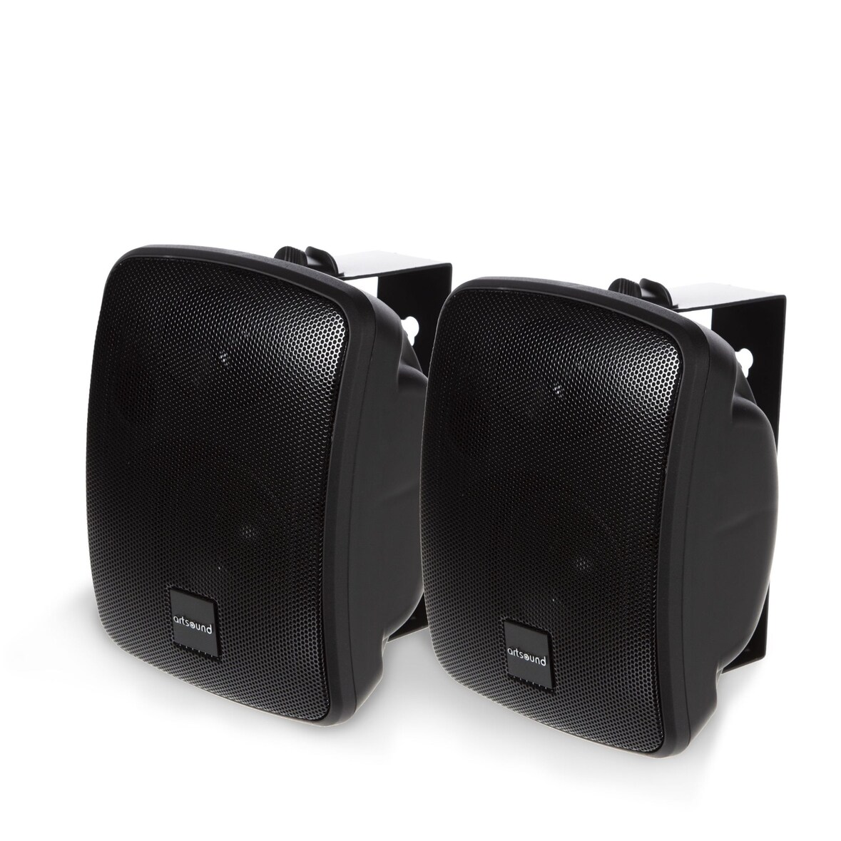 Artsound Altifalante de parede de 2 vias à prova de água, 3,5 e 0,5 polegadas, 100W, preto (2pcs)