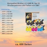 thumbnail of Kompatibel Brother LC-1240 XL Set 10 Druckerpatronen alle Farben von D&C