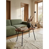 thumbnail of Retro Couchtisch `Umbrien`: Massivholz und Metallbeine, Nierenform, Sheesham-Holz, Handgefertigt. 71x40x51 cm | Kadima Design