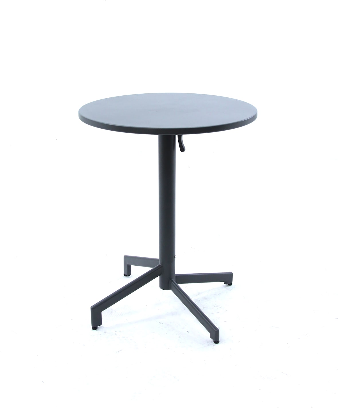 METRO PROFESSIONAL Mesa de comedor plegable, acero, Ø 60 x 74 cm, redonda, gris oscuro