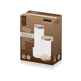 thumbnail of San Ignacio - Set van 3 borosilicaatglazen potten (0,6/1,4/2,1 L) voor voedselopslag - Natur