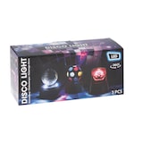 thumbnail of WellHome - Luzes de festa - Bola de discoteca, bola de espelhos giratória e luz LED - Pilhas AA não incluídas