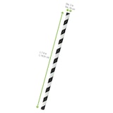 thumbnail of Firstpack CHP8BLKT cannuccia in carta nera e bianca  197 mm x 8 mm