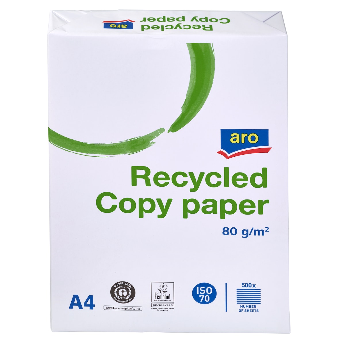 aro Carta riciclata per stampante, 80 g/m², grigio, 2500 fogli