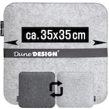 thumbnail of Extra Dik: 4 Vilten Zitkussen Vierkant - 35x35x3cm Omkeerbaar Stoelkussen Vilt - Stoelpad Grijs