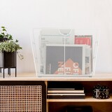 thumbnail of Relaxdays Zeitungsständer Metall, Zeitschriftenständer freistehend, Mesh, Wohnzimmer und WC, HBT: 27 x 39 x 17 cm, weiß