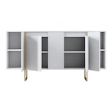 thumbnail of Dmora Credenza Dgarzitt, Buffet da soggiorno, Madia da salotto, Dispensa da cucina, 160x35h80 cm, Bianco e Oro