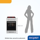 thumbnail of Exquisit ECM 5-4 Elektro-Standherd, Glaskeramik, 46 L Backofenvolume,  Bräterzone