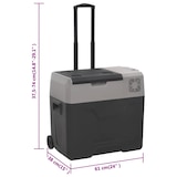 thumbnail of Nevera con ruedas y asa polipropileno negro y gris 30 L