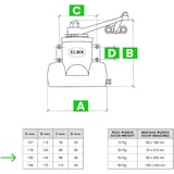thumbnail of ELMA Cierre Hidráulico para Puertas de 45KG con Accesorios de Montaje Incluidos I 130 x 145 x 99 x 26mm