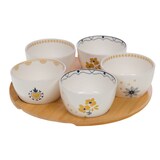 thumbnail of Coffret 5 bols Poésie -  Blanc Rond Porcelaine Amadeus 7.00x5.70 cm