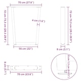 thumbnail of vidaXL Esstisch Beine V-Form 2 Stück Anthrazit 70x(72-73,3) cm Stahl