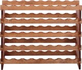 thumbnail of Weinregal VINOTECA FLEX PRO | HxBxT 65x84x28cm | 40 Flaschen auf 5 Ebenen | Massives Kiefernholz | Braun geölt