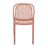 thumbnail of Juego de 4 sillas de terraza de plástico terracota