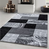 thumbnail of Carpetsale24 Teppich Wohnzimmer Moderne Abstrakt Kariert Design Schwarz - Grau - Weiß 80 x 300 cm - Kurzflor, Schlafzimmer, Esszimmer, Küche
