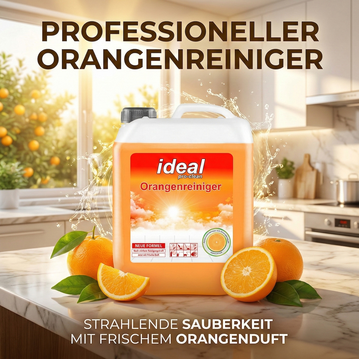 10 Liter ideal pro-clean Orangenreiniger Konzentrat Spezialreiniger Orangenduft