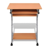 thumbnail of Computertisch Computerwagen PC Tisch Bürotisch Laptop auf Rollen braun