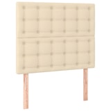 thumbnail of vidaXL Boxspringbett mit Matratze & LED Creme 90x200 cm Stoff
