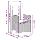 thumbnail of vidaXL 7-tlg. Garten-Bistro-Set mit Kissen Schwarz Poly Rattan