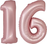 thumbnail of XL Folienballon roségold rosa Zahl 16