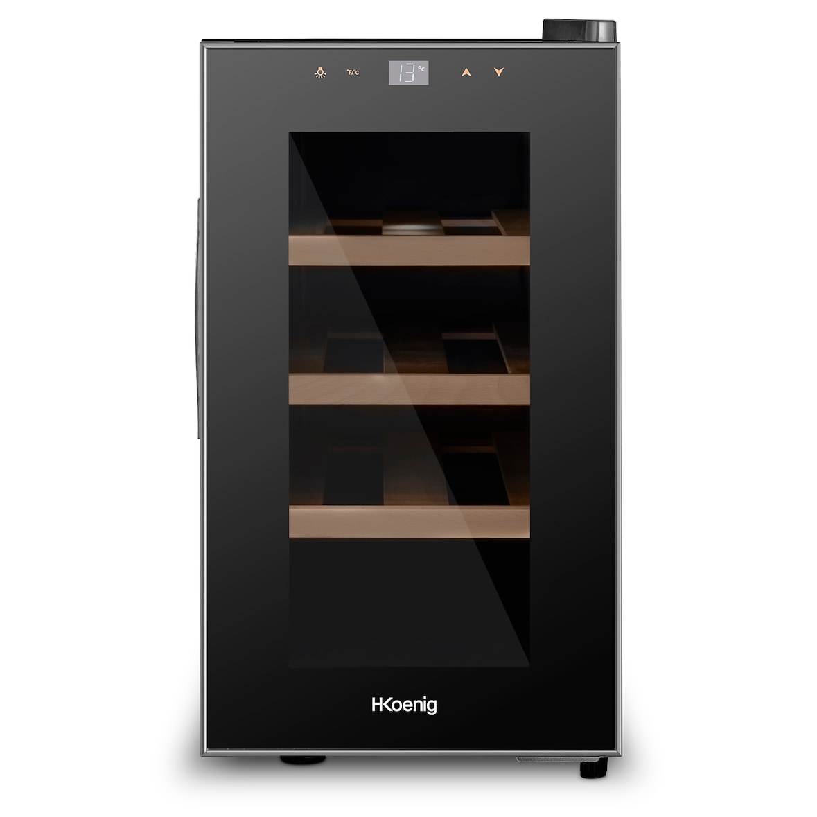H.Koenig 8 Bottiglie AGE8, 23 L, Acciaio inox professionale, Refrigerazione, Termoelettrica, Regolabile da 8°C a 18°C