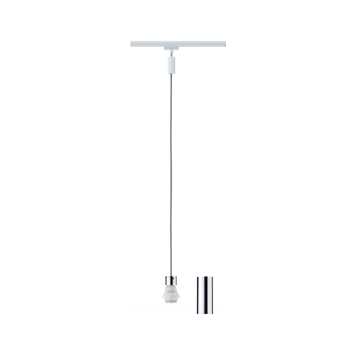 Paulmann URail Pendel 2Easy  E27  max. 20W  dimmbar 230V Weiß#Chrom 95437