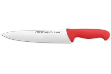 ARCOS Serie 2900 - Cuchillo Profesional Cocinero 25 cm Acero NITRUM. Rojo