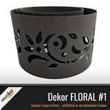 thumbnail of zaun|zu® Sichtschutzstreifen PREMIUM Dekor Floral1 Sichtschutz Enzianblau 2,55m