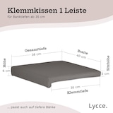 thumbnail of Lycce Klemmkissen / Sitzkissen mit 1 Leiste, Lederimitat Olifante, weich gepolstert, taupe