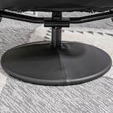 thumbnail of Relaxsessel mit Hocker Kunstleder Schwarz 101x76x76 cm mit Liegefunktion bis 145 Grad drehbar, hoher Rücken, Metallrahmen für Wohnzimmer Büro