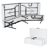 thumbnail of Casaria Bierzeltgarnitur 180 cm Klappbar Kunststoff Campingtisch 2x Campingbank Festzeltgarnitur Weiß 3 tlg