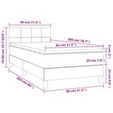 thumbnail of vidaXL Boxspringbett mit Matratze & LED Creme 80x200 cm Stoff
