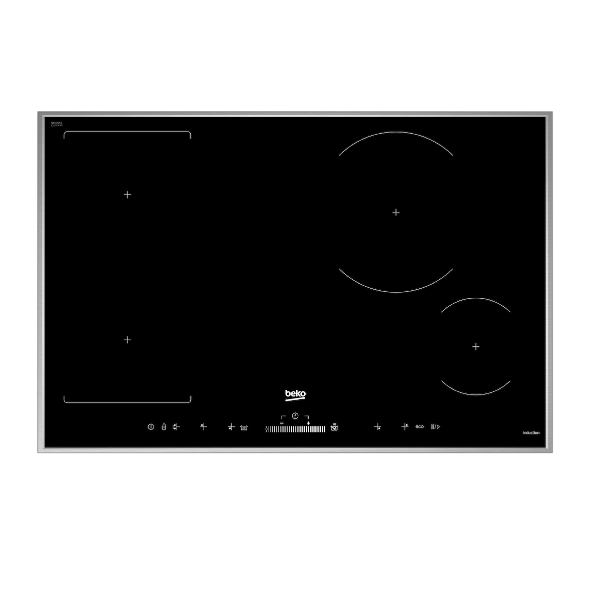 Beko HII 84500 FHTX Induktionskochfeld Edelstahlrahmen 80 cm