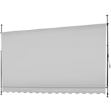 thumbnail of Klemmmarkise mit Handkurbel, höhenverstellbar - 350 x 180 cm, hellgrau