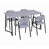 thumbnail of Yelloo - mod. MILANO Ensemble table 120x70 cm + 4 chaises modernes grises et noires
